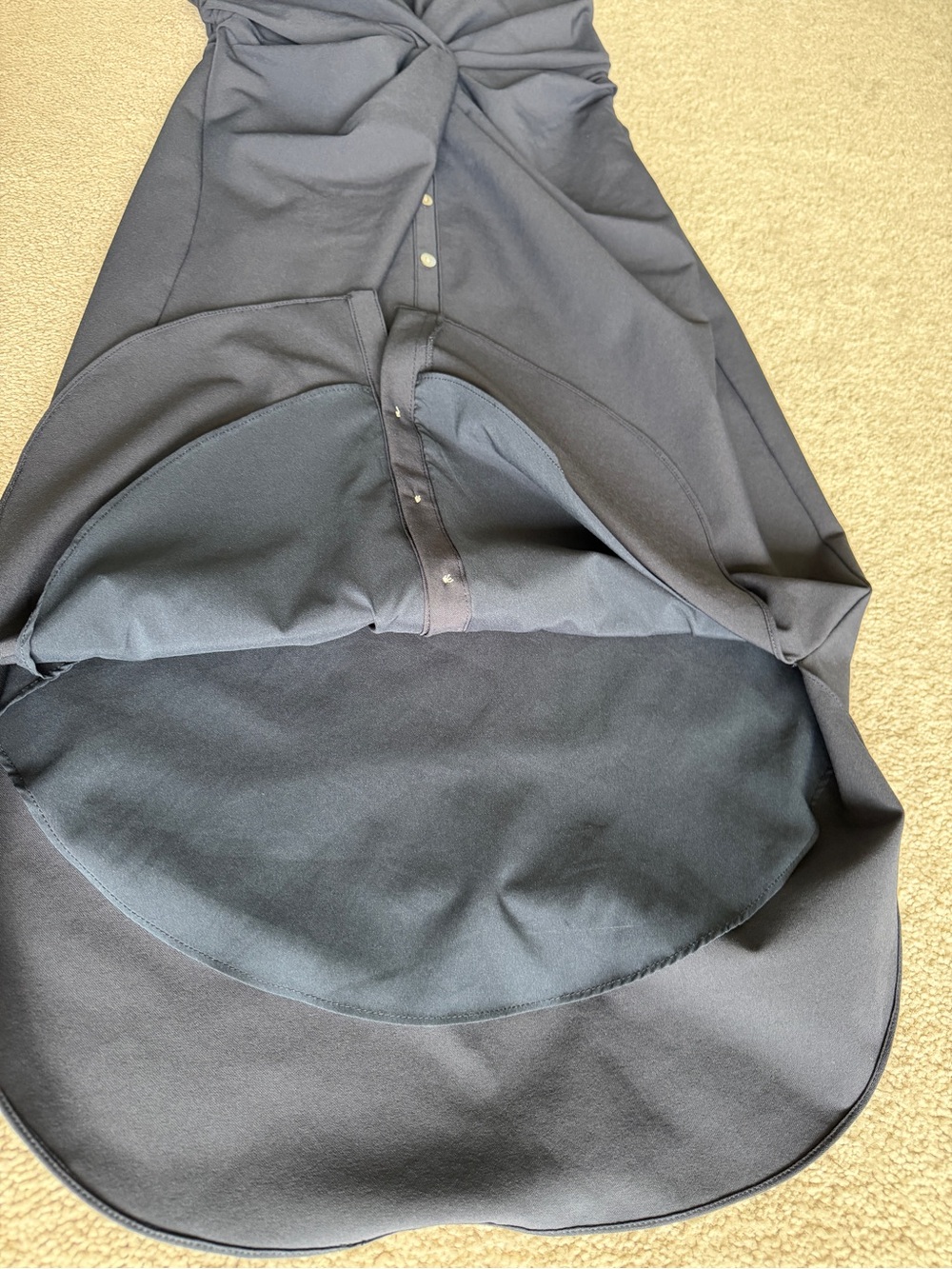 Cinq à Sept Catalina Shirtdress Navy Twist Front Sleeveless Midi Dress Size 2 - Picture 9 of 16